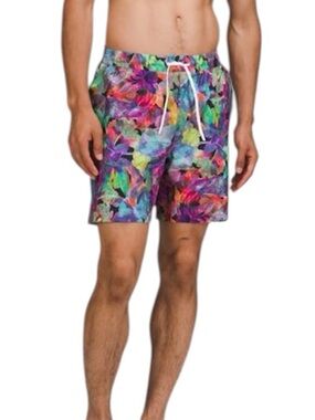 LULULEMON | Men’s Pool Trunks/ Shorts 5” Inseam in Vivid Floral Overlay Multi
